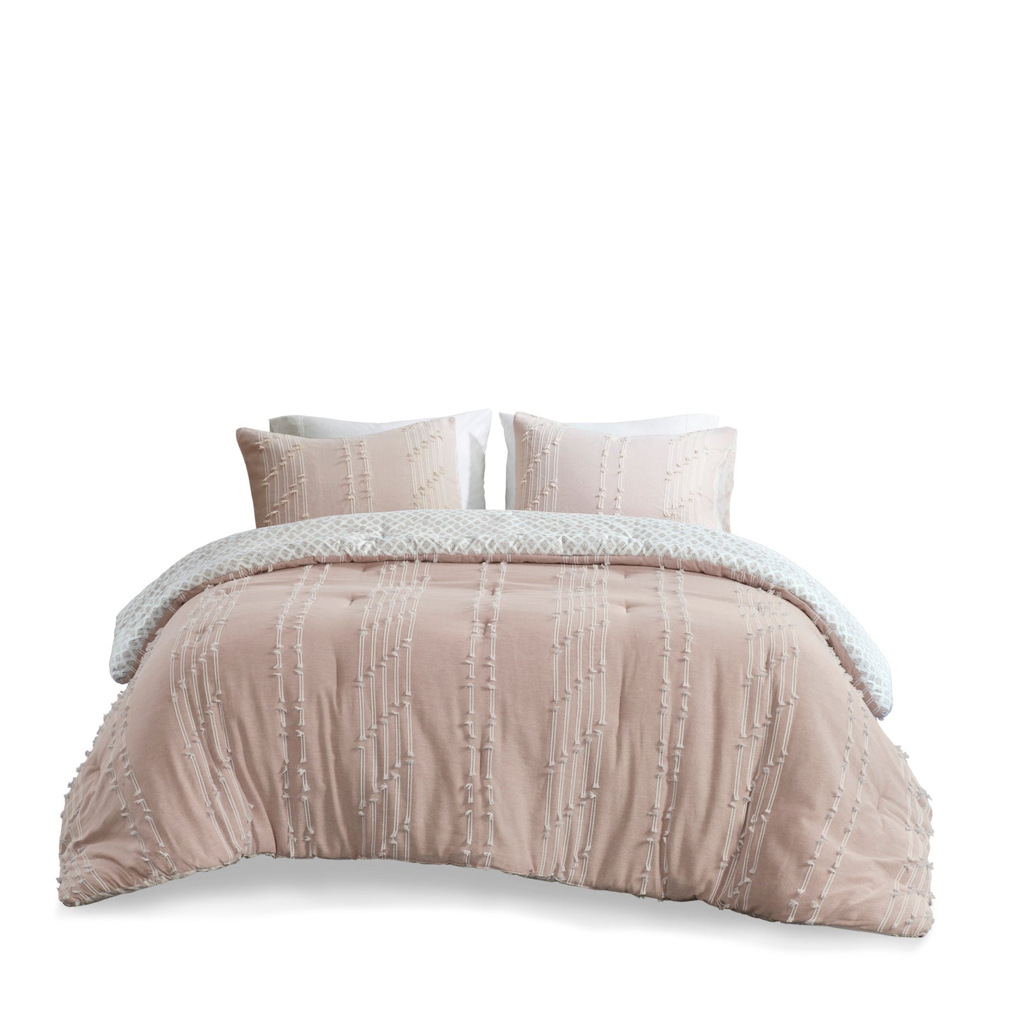 INK+IVY 3 Piece Cotton Jacquard Comforter Set
