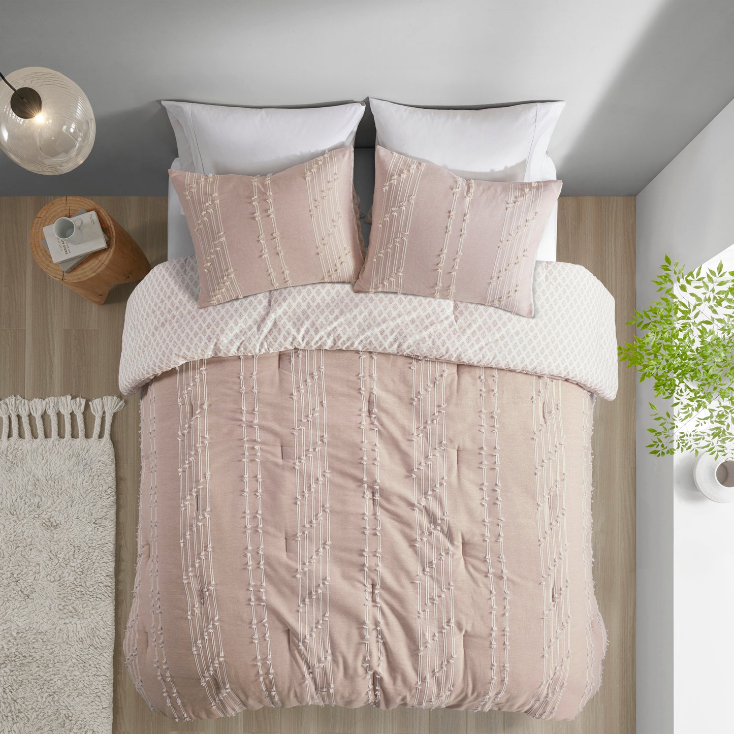 INK+IVY 3 Piece Cotton Jacquard Comforter Set