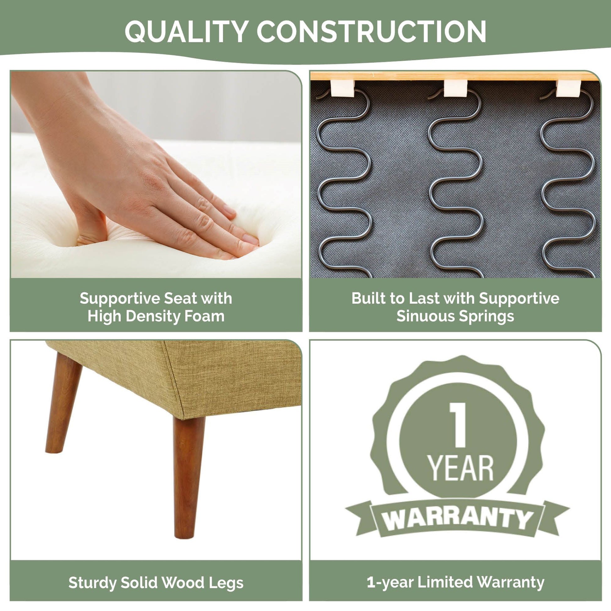 INK+IVY Newport Wide Mid-Century Modern Lounge Chair