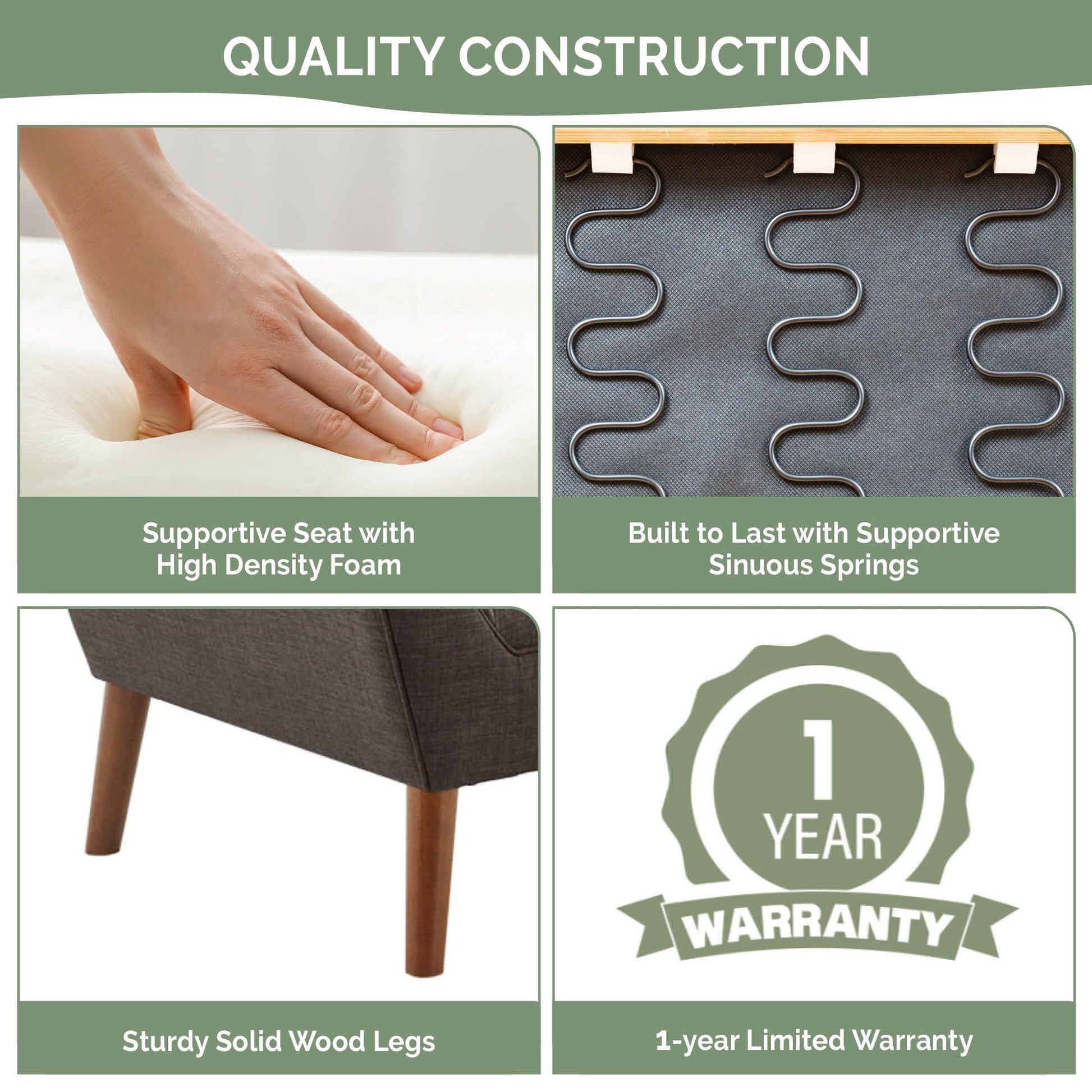 INK+IVY Newport Wide Mid-Century Modern Lounge Chair