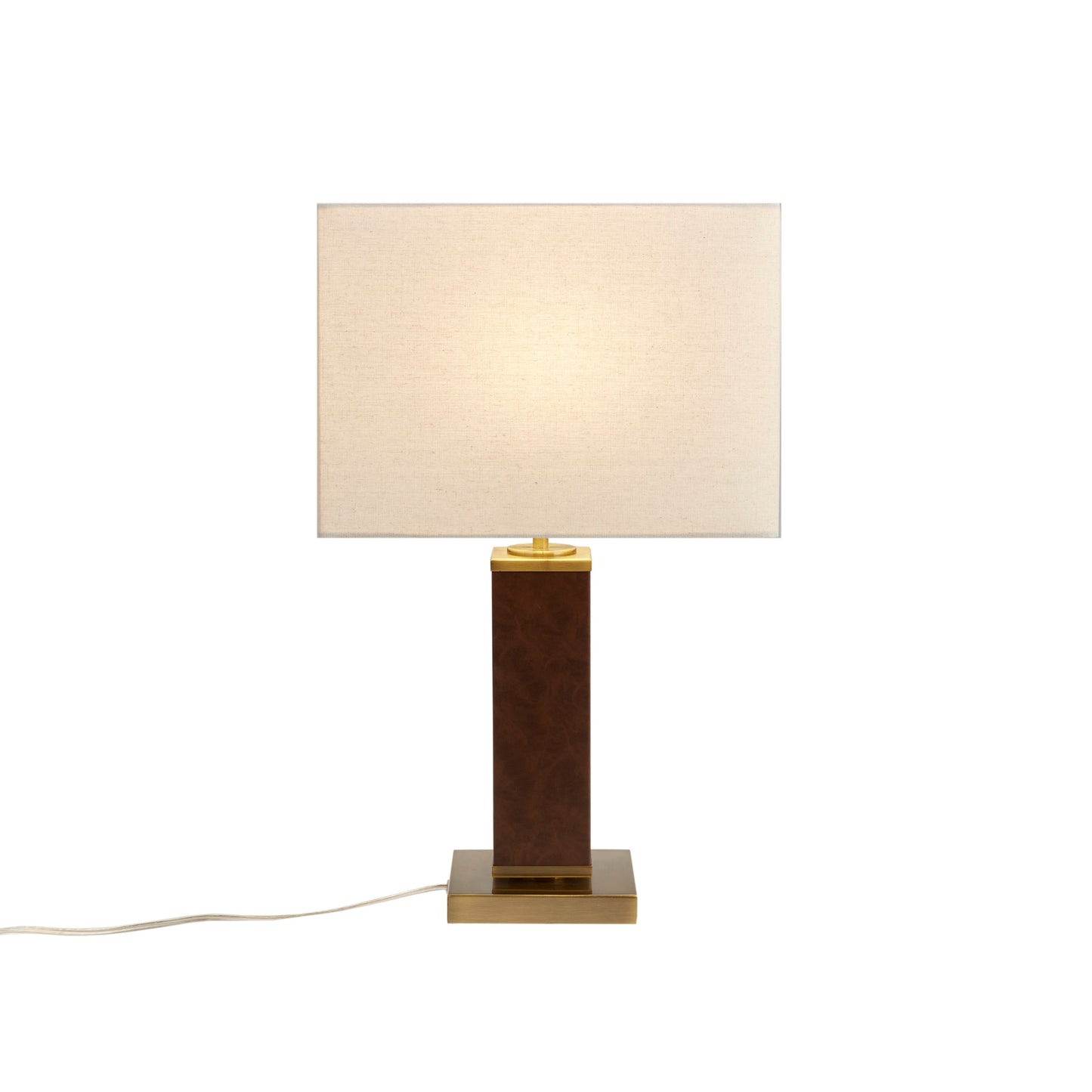 INK+IVY Faux Leather Table Lamp
