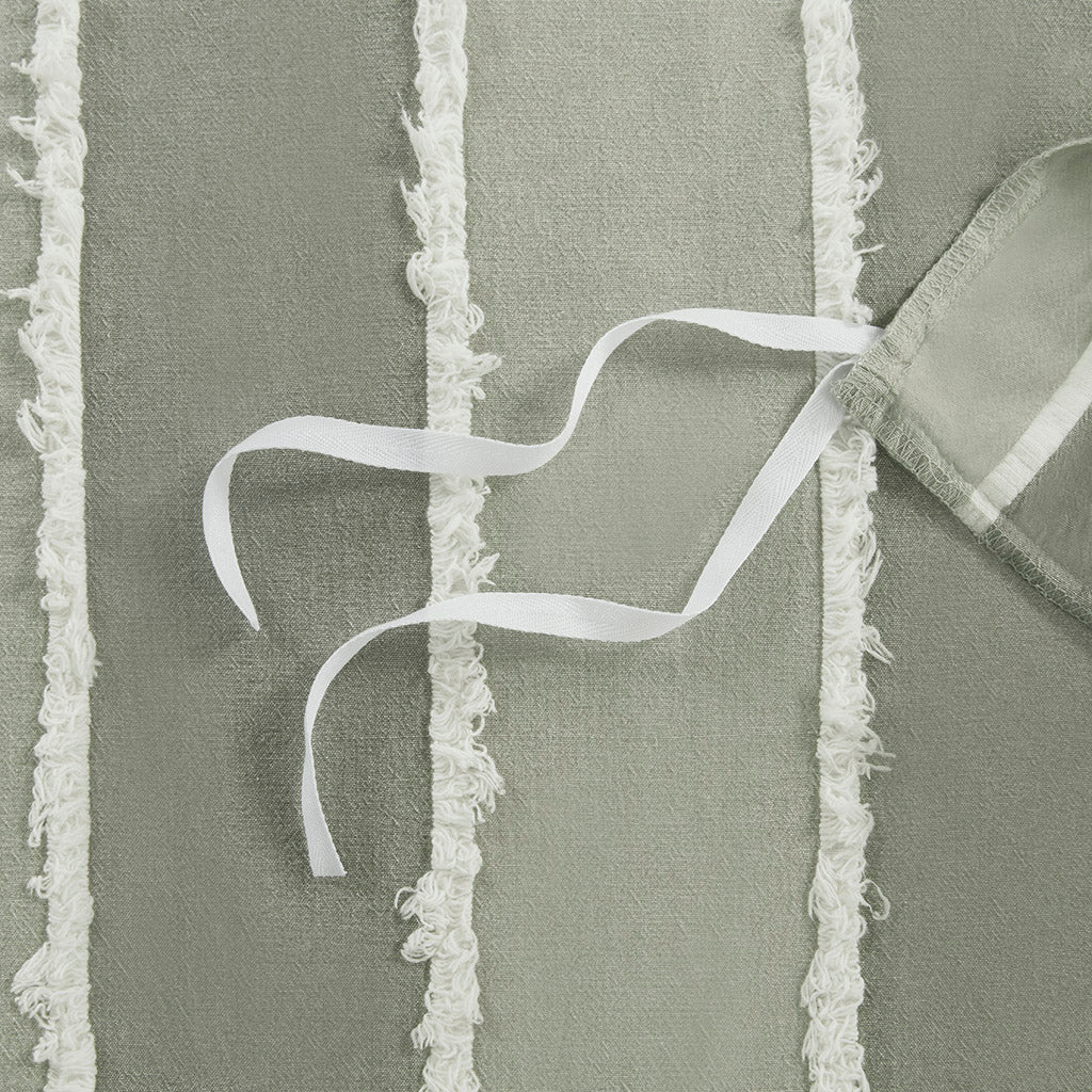 INK+IVY 3 Piece Striped Cotton Duvet Cover Set