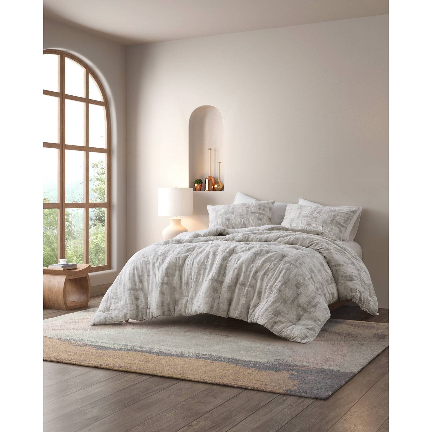 INK+IVY 3 Piece Cotton Jacquard Comforter Set