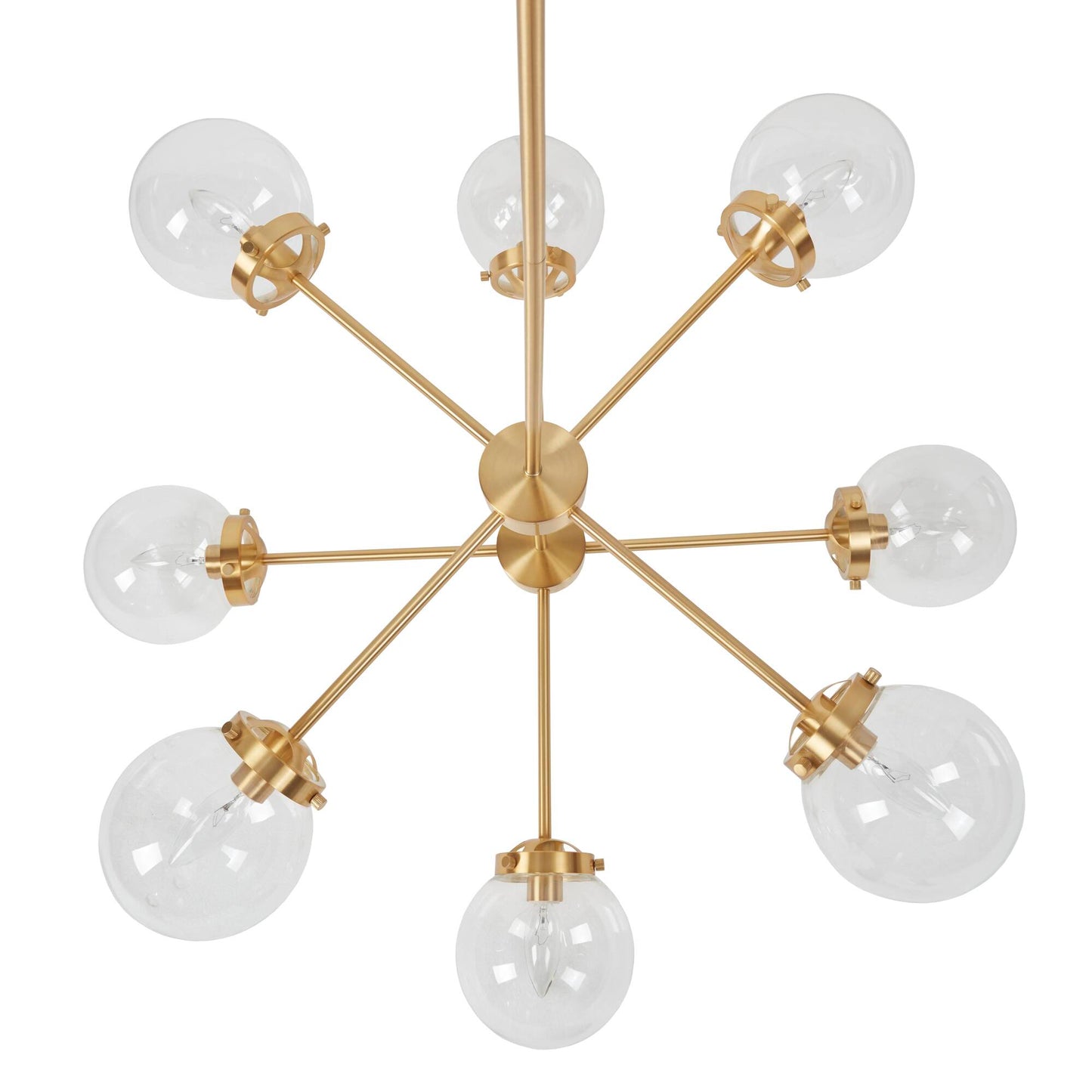 INK+IVY 8-Light Metal Chandelier with Globe Bulbs
