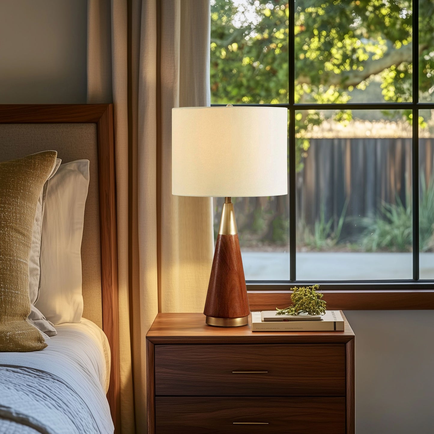 INK+IVY Triangular Table Lamp