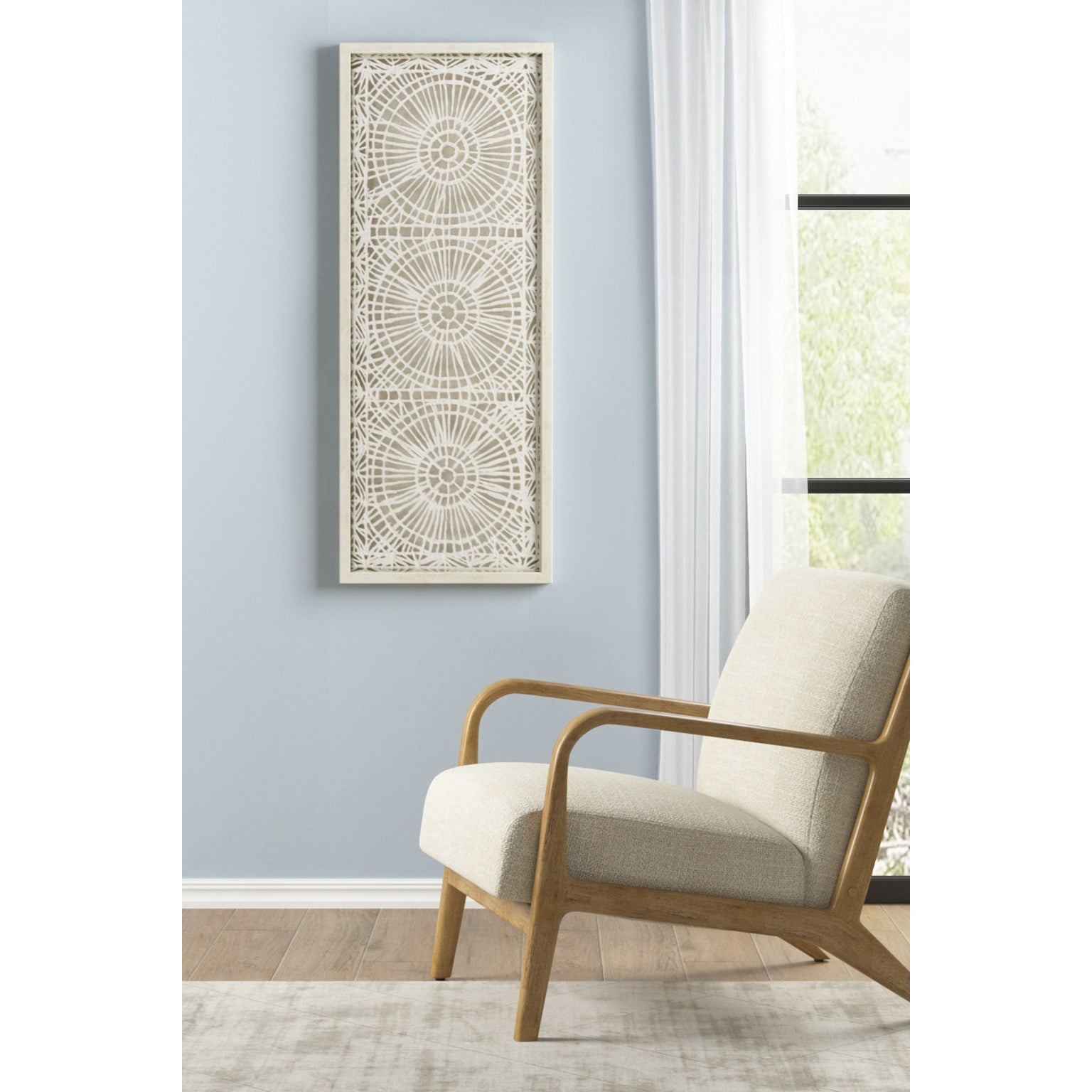 INK+IVY Framed Medallion Rice Paper Shadow Box Wall Decor