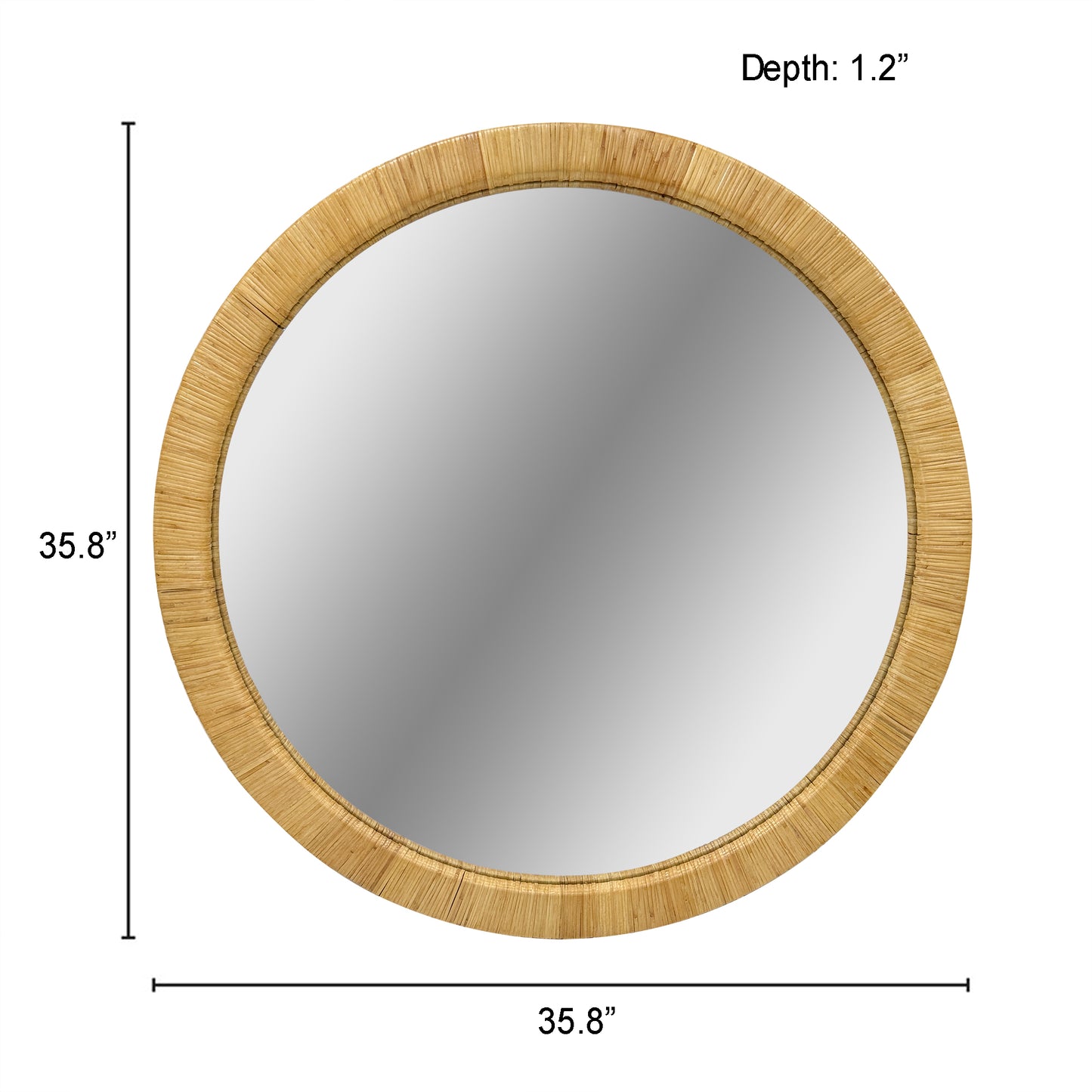 Nova Natural Rattan Rectangle Wall Mirror