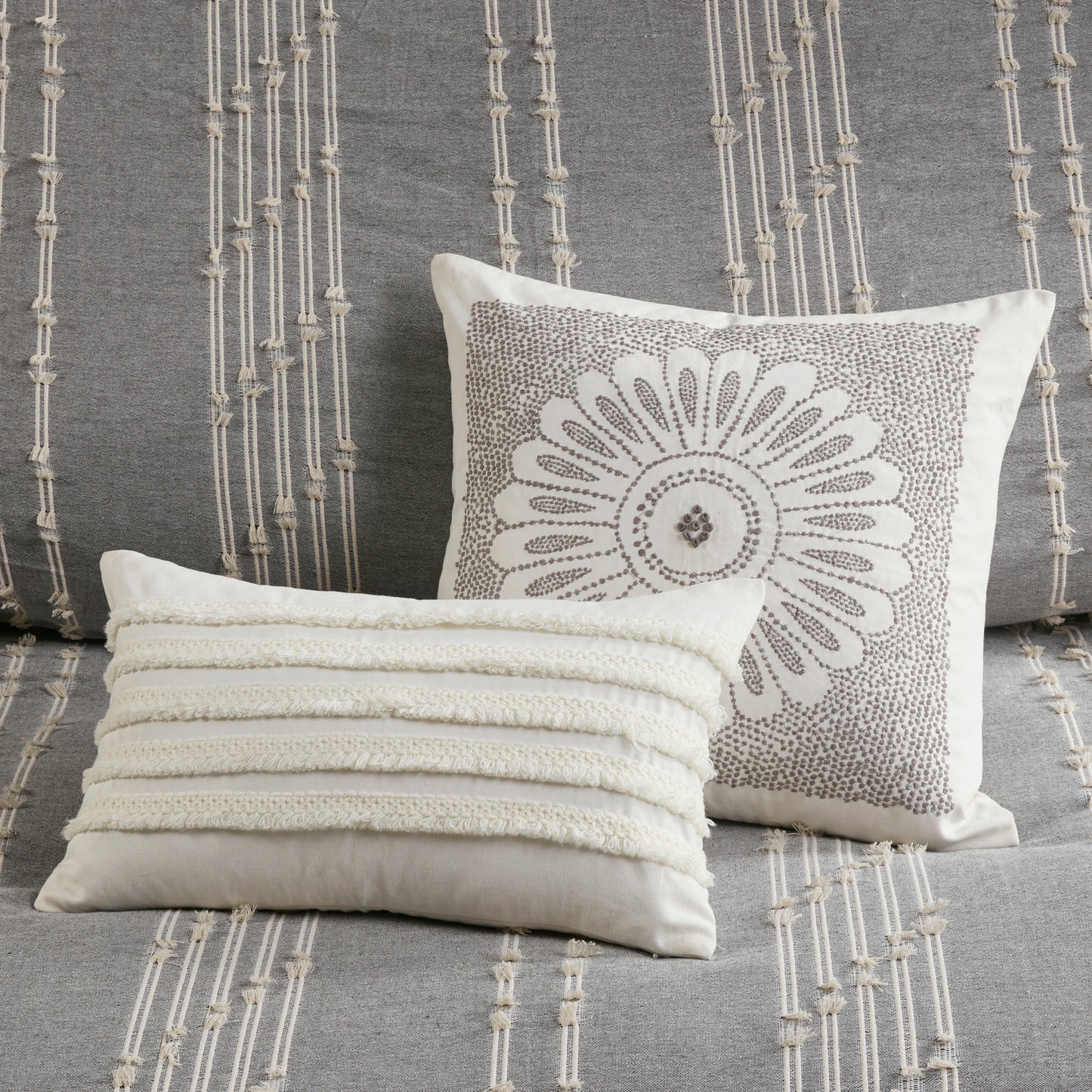 INK+IVY 3 Piece Cotton Jacquard Comforter Set