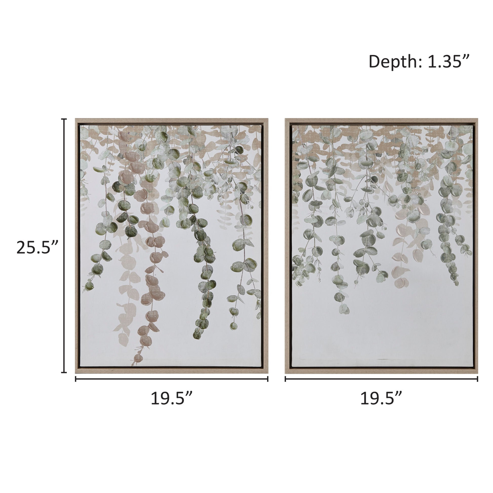 INK+IVY Eucalyptus 2-piece Framed Canvas Wall Decor Set