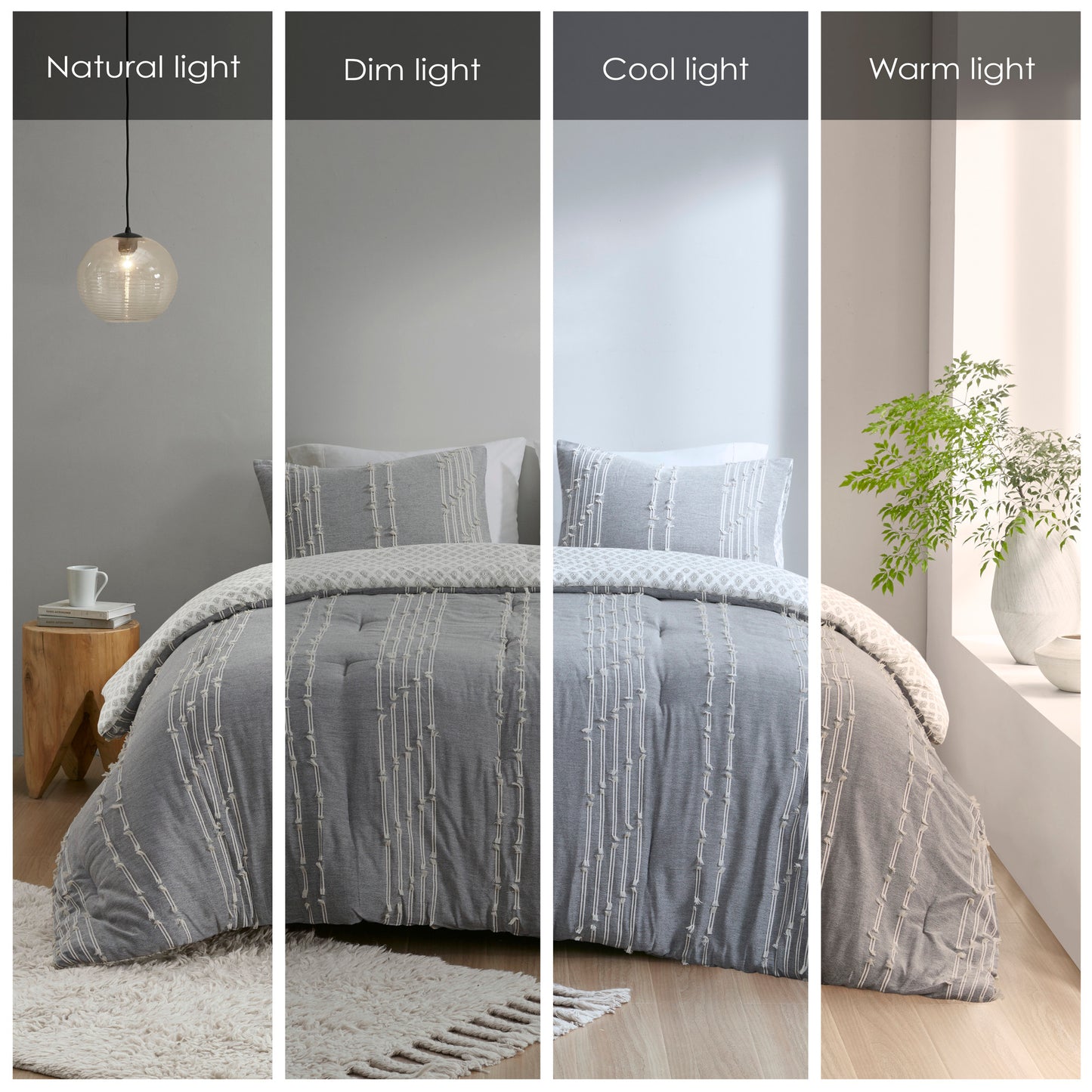 INK+IVY 3 Piece Cotton Jacquard Comforter Set