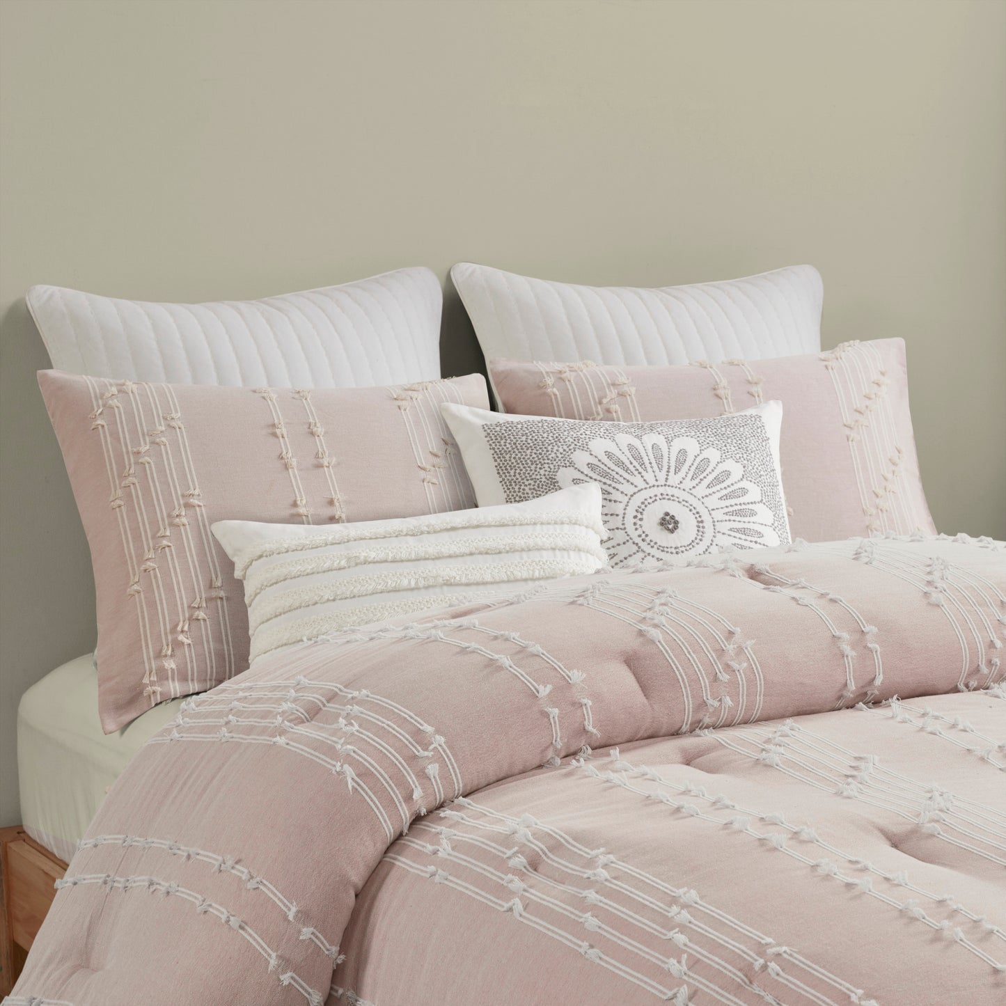 INK+IVY 3 Piece Cotton Jacquard Comforter Set