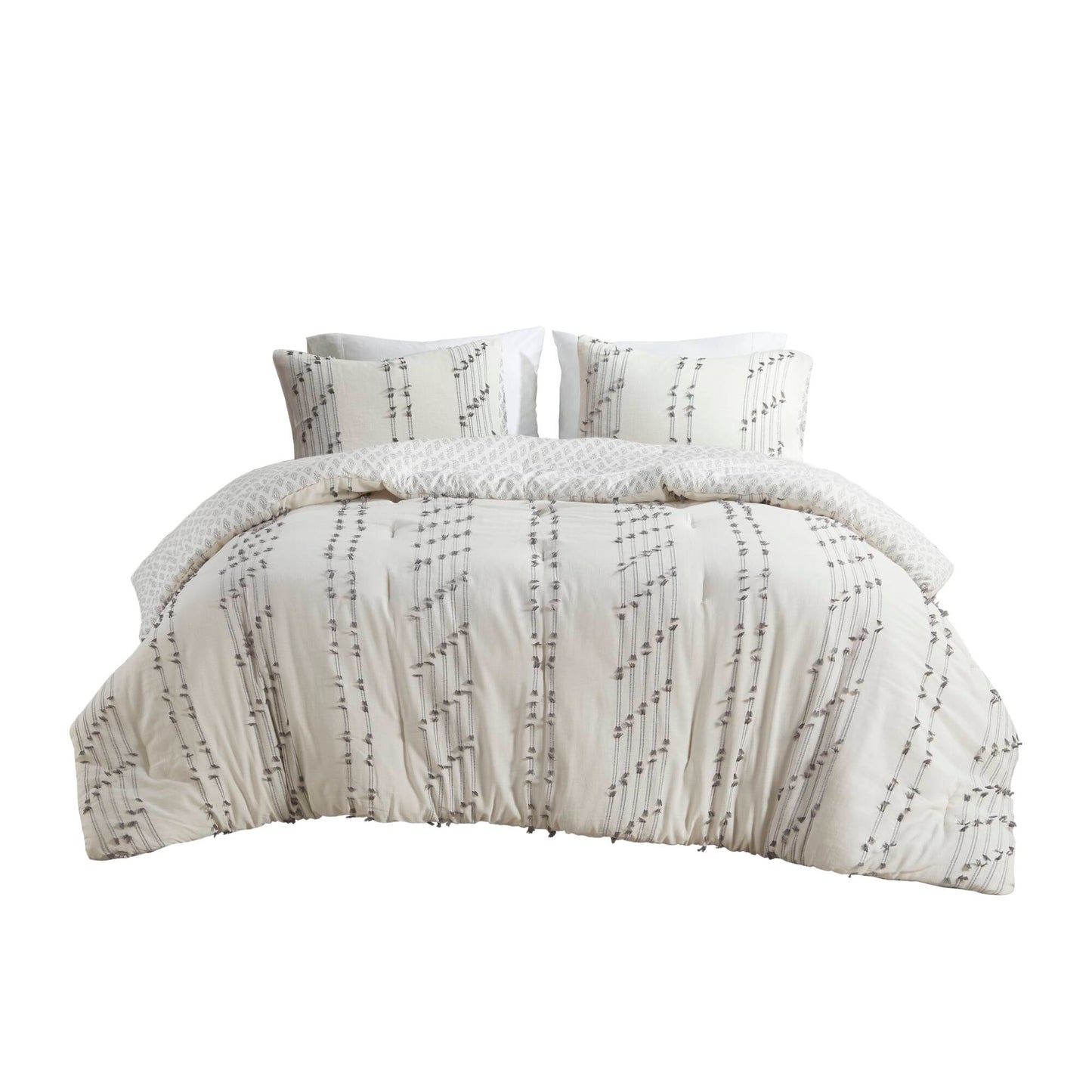 INK+IVY 3 Piece Cotton Jacquard Comforter Set