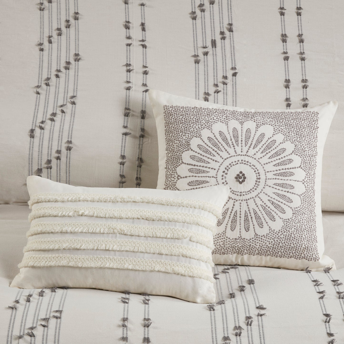 INK+IVY 3 Piece Cotton Jacquard Comforter Set
