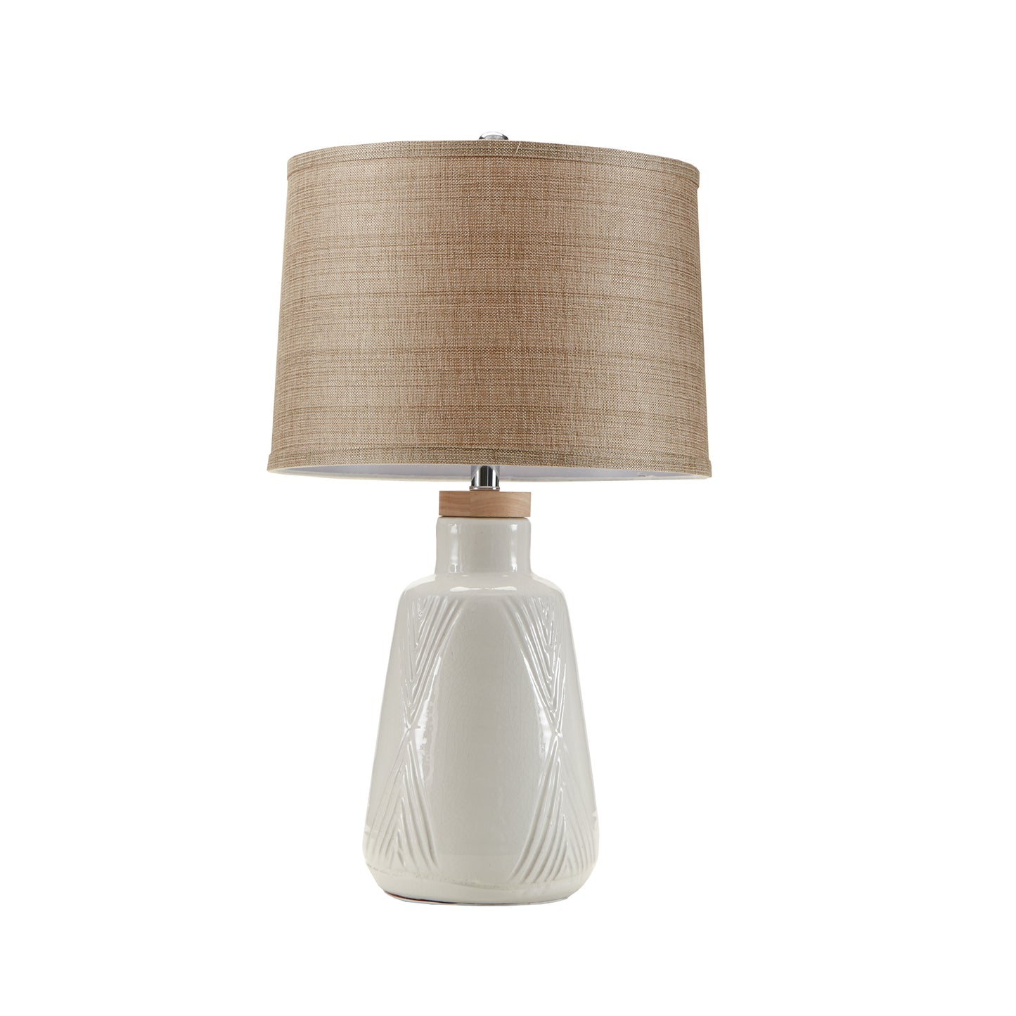 INK+IVY Boho Textured Ceramic Table Lamp