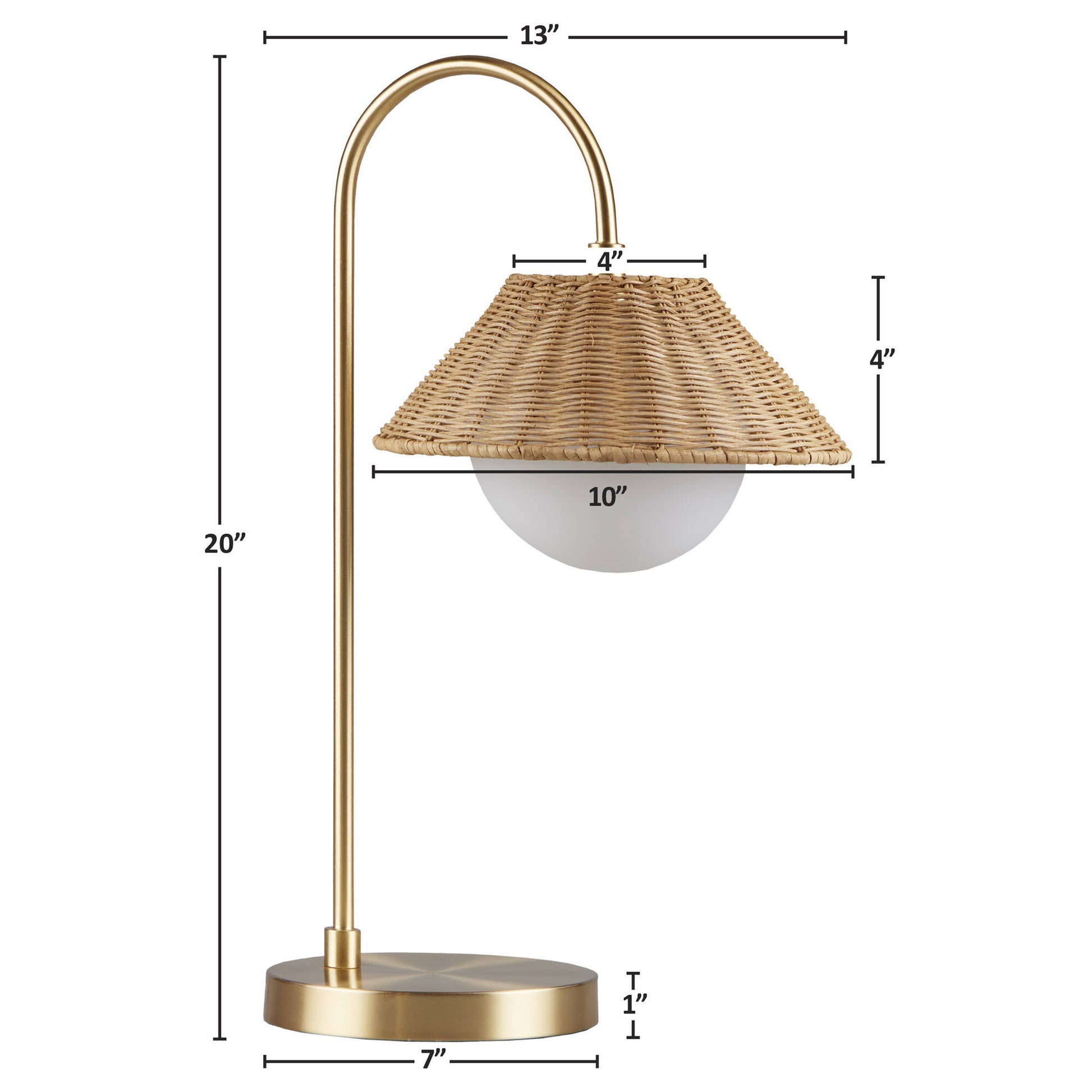 INK+IVY Rattan Weave Shade Table Lamp
