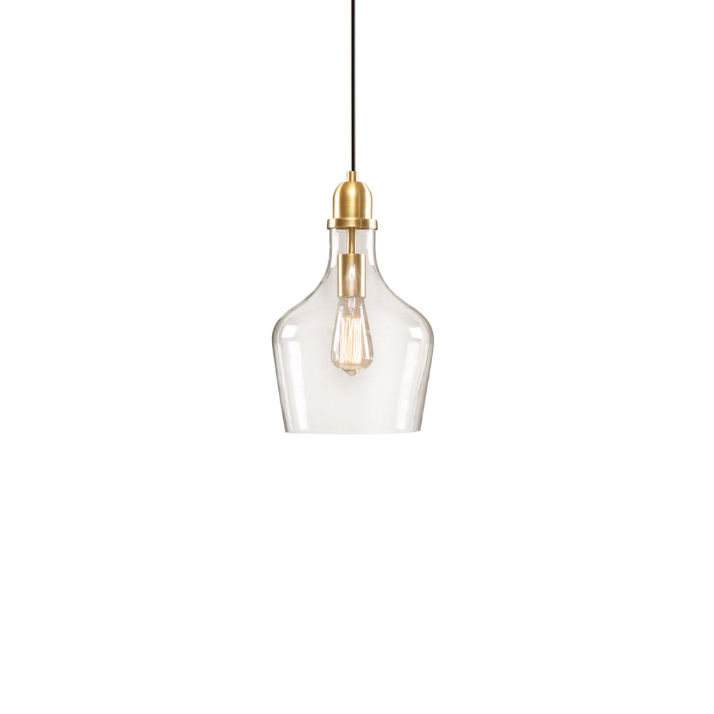 INK+IVY Auburn Bell Shaped Hanging Glass Pendant Light