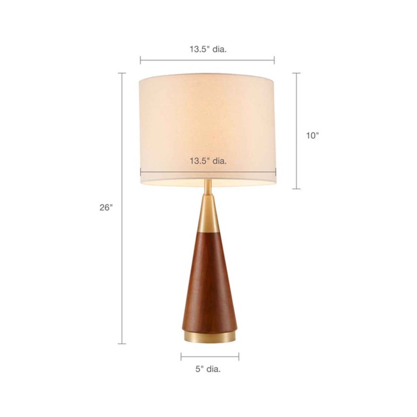 INK+IVY Triangular Table Lamp