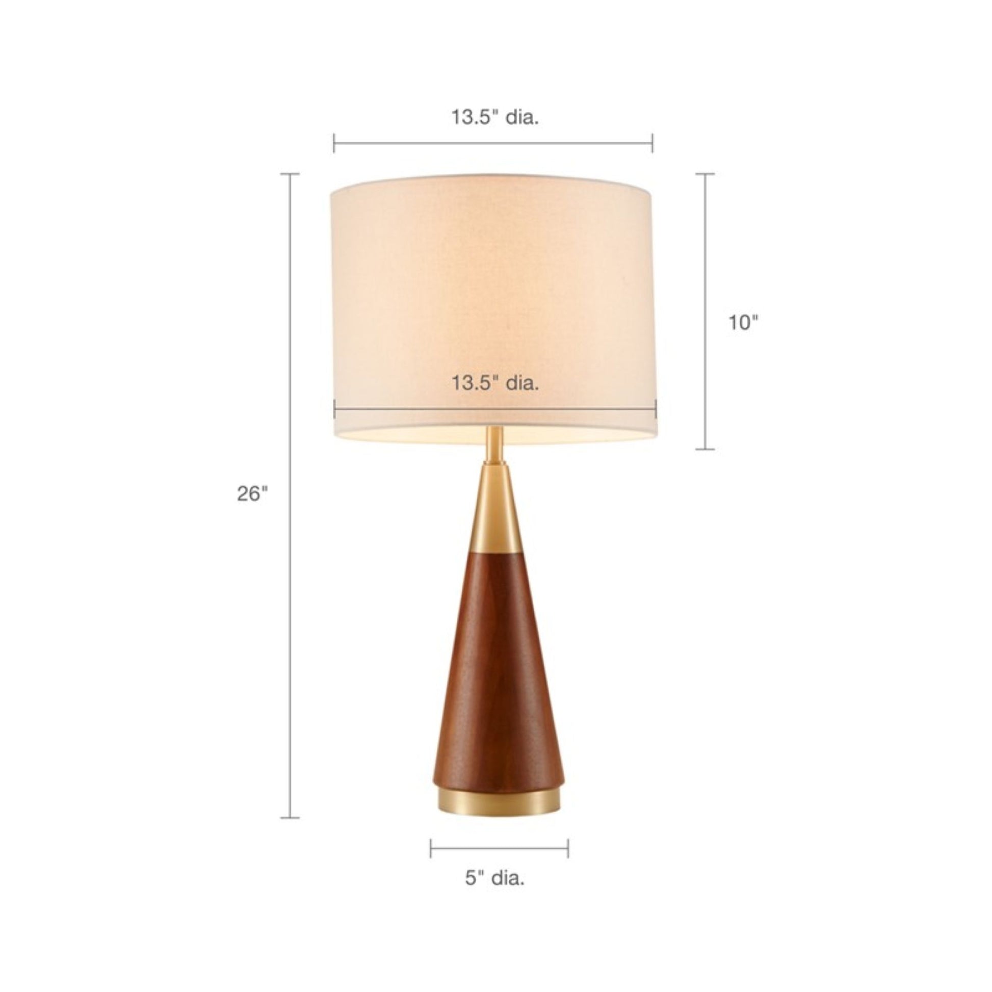 INK+IVY Triangular Table Lamp