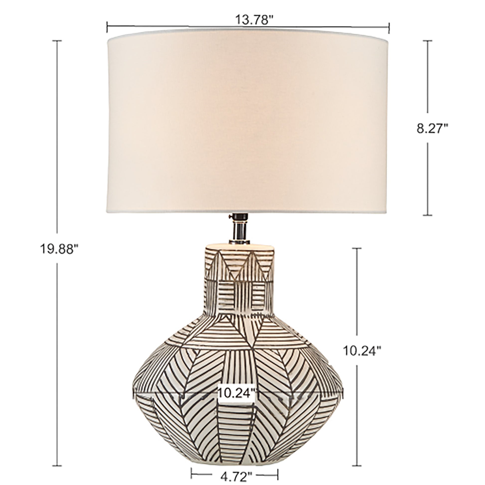INK+IVY Boho Ceramic Table Lamp