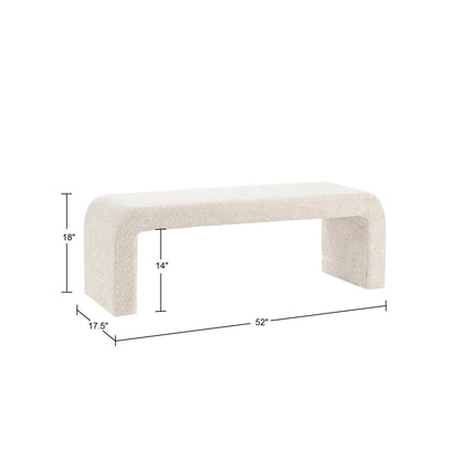 INK+IVY Boucle Waterfall Bench