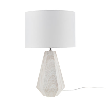 INK+IVY 23" Resin Table Lamp with Faux Wood Texture