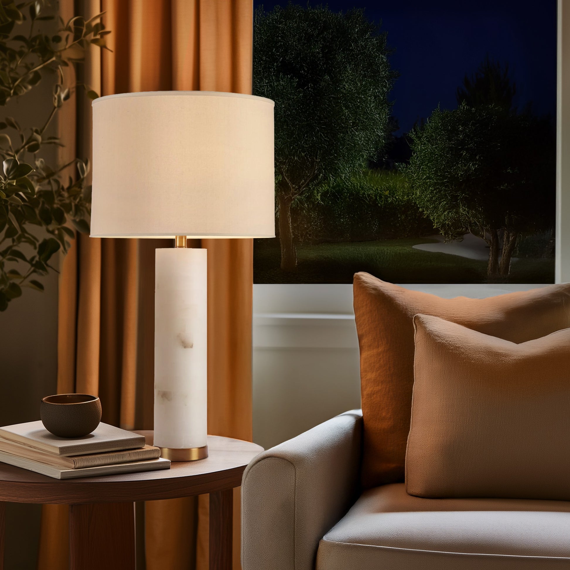 INK+IVY Alabaster Table Lamp