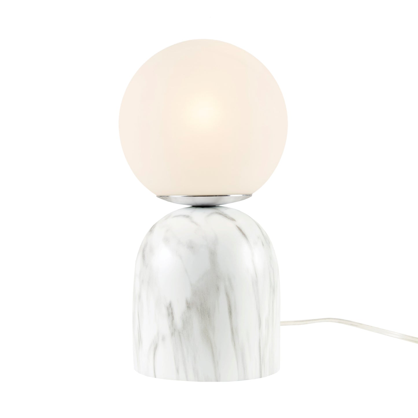 INK+IVY Frosted Glass Globe Resin Table Lamp