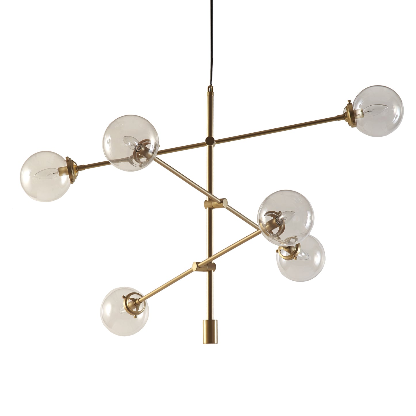 INK+IVY 6-Globe Light Architectural Metal Chandelier