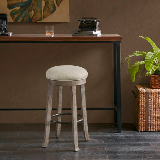 INK+IVY Backless Bar Stool with Swivel Seat
