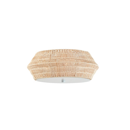 INK+IVY Boho Bamboo Flush Mount Ceiling Light