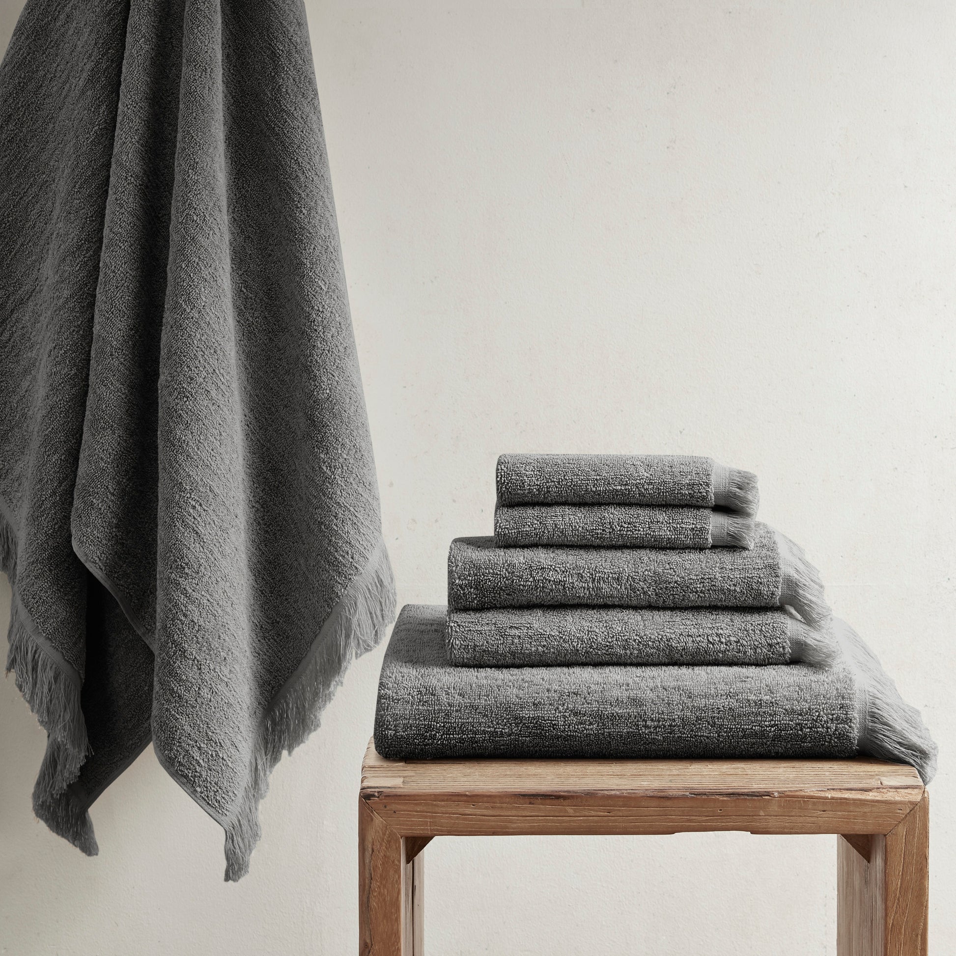 INK+IVY Cotton Dobby Slub 6 Piece Towel Set