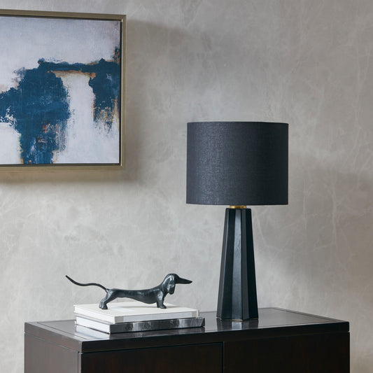 INK+IVY Geometric Ceramic Table Lamp