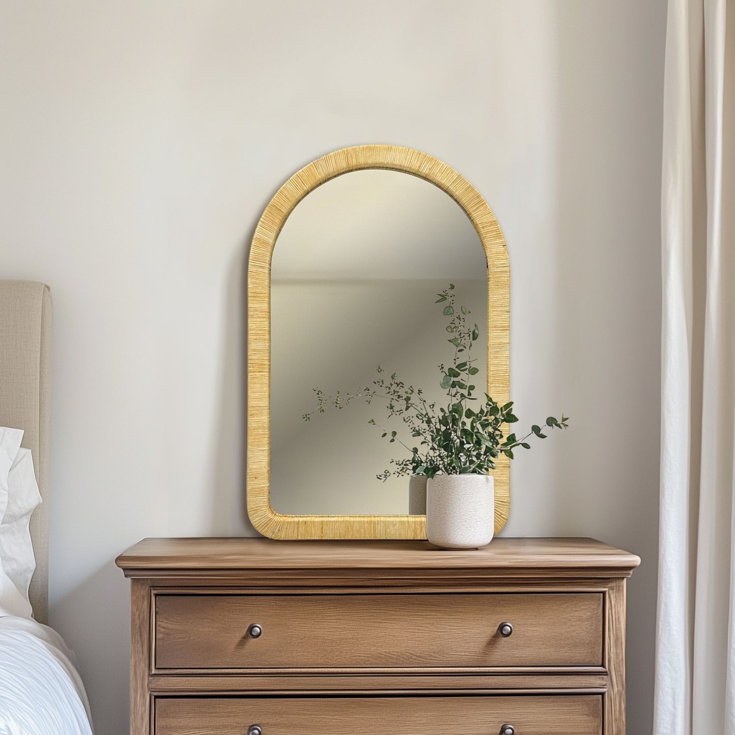 Nova Natural Rattan Rectangle Wall Mirror