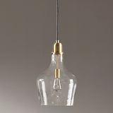 Auburn Bell Shaped Hanging Glass Pendant Light
