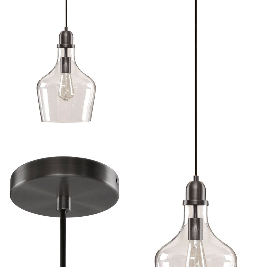 INK+IVY Auburn Bell Shaped Hanging Glass Pendant Light