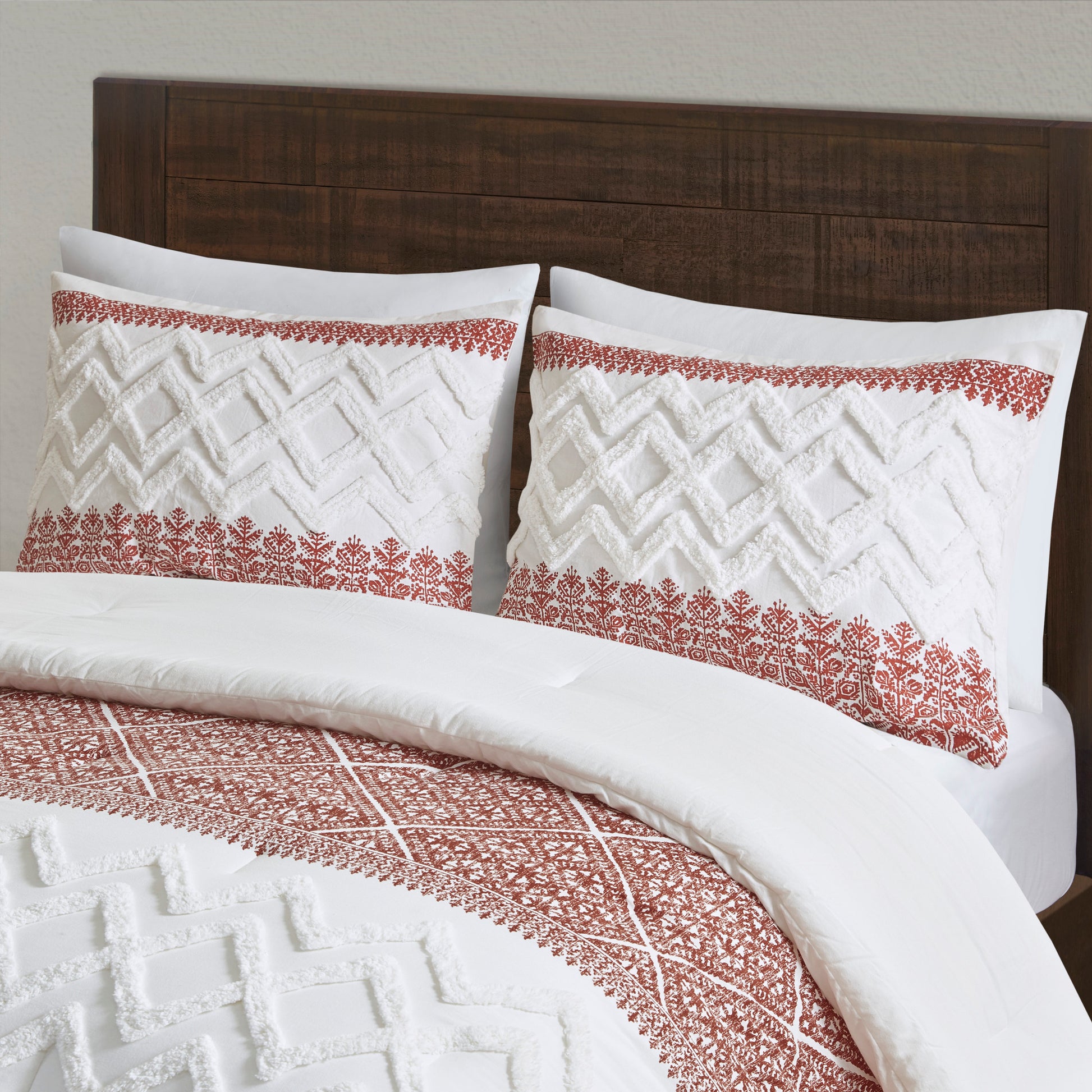 INK+IVY 3 Piece Cotton Comforter Set with Chenille Tufting