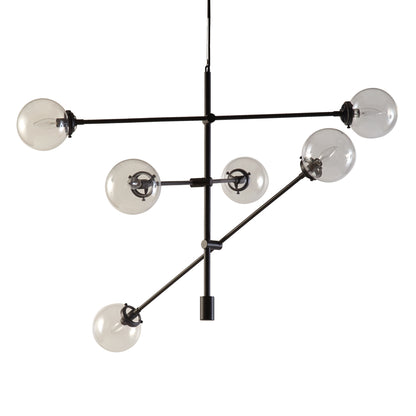 INK+IVY 6-Globe Light Architectural Metal Chandelier