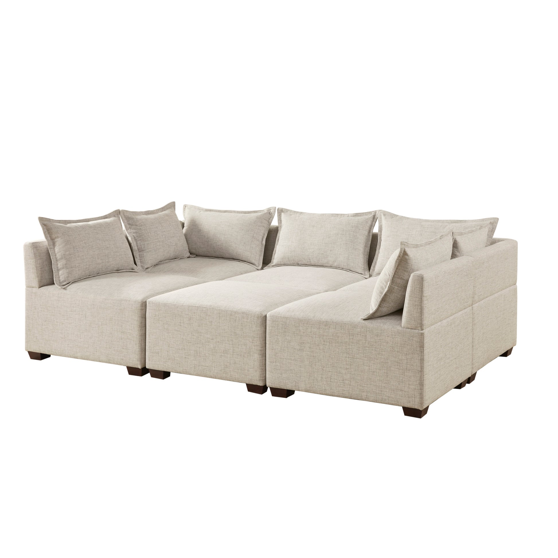 INK+IVY 4-Piece Modular Sofa with Ottoman