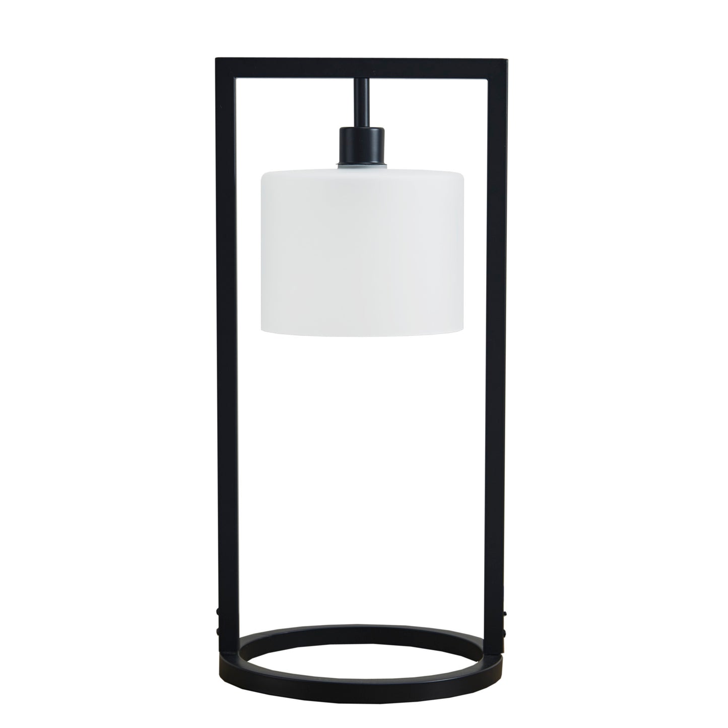 Kittery Metal Table Lamp with Glass Drum Shade