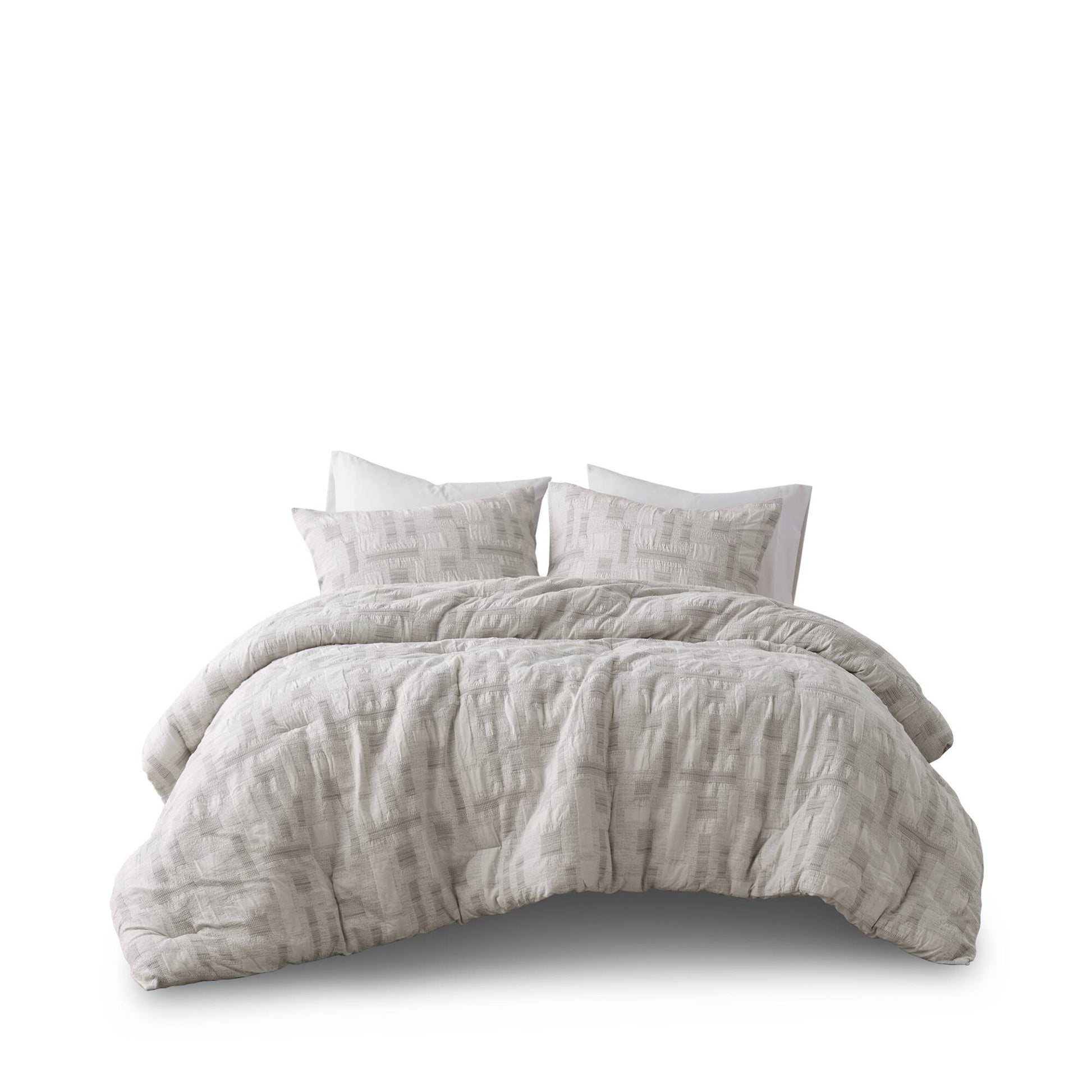 INK+IVY 3 Piece Cotton Jacquard Duvet Set