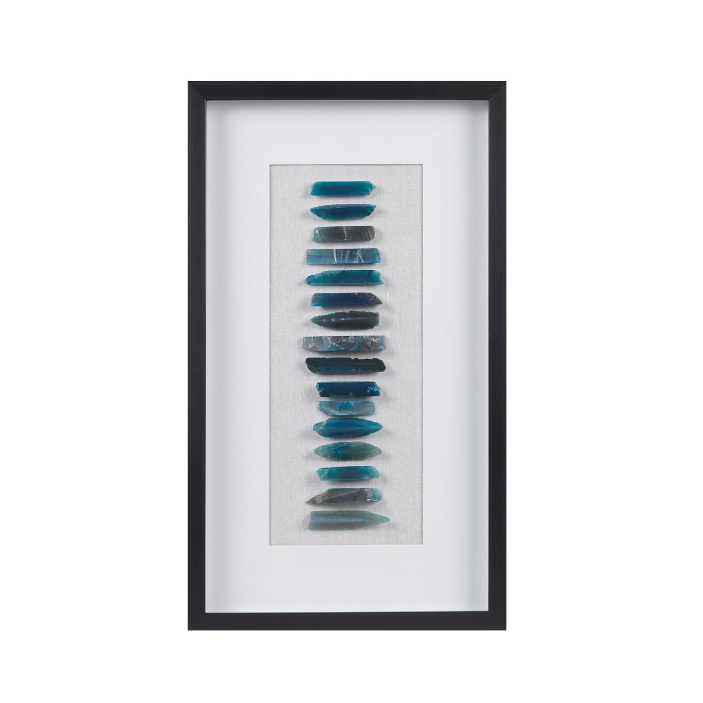 INK+IVY Framed Blue Agate Shadowbox Wall Decor Panel