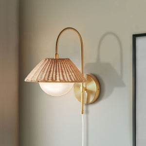 Laguna Rattan Weave Shade Wall Sconce