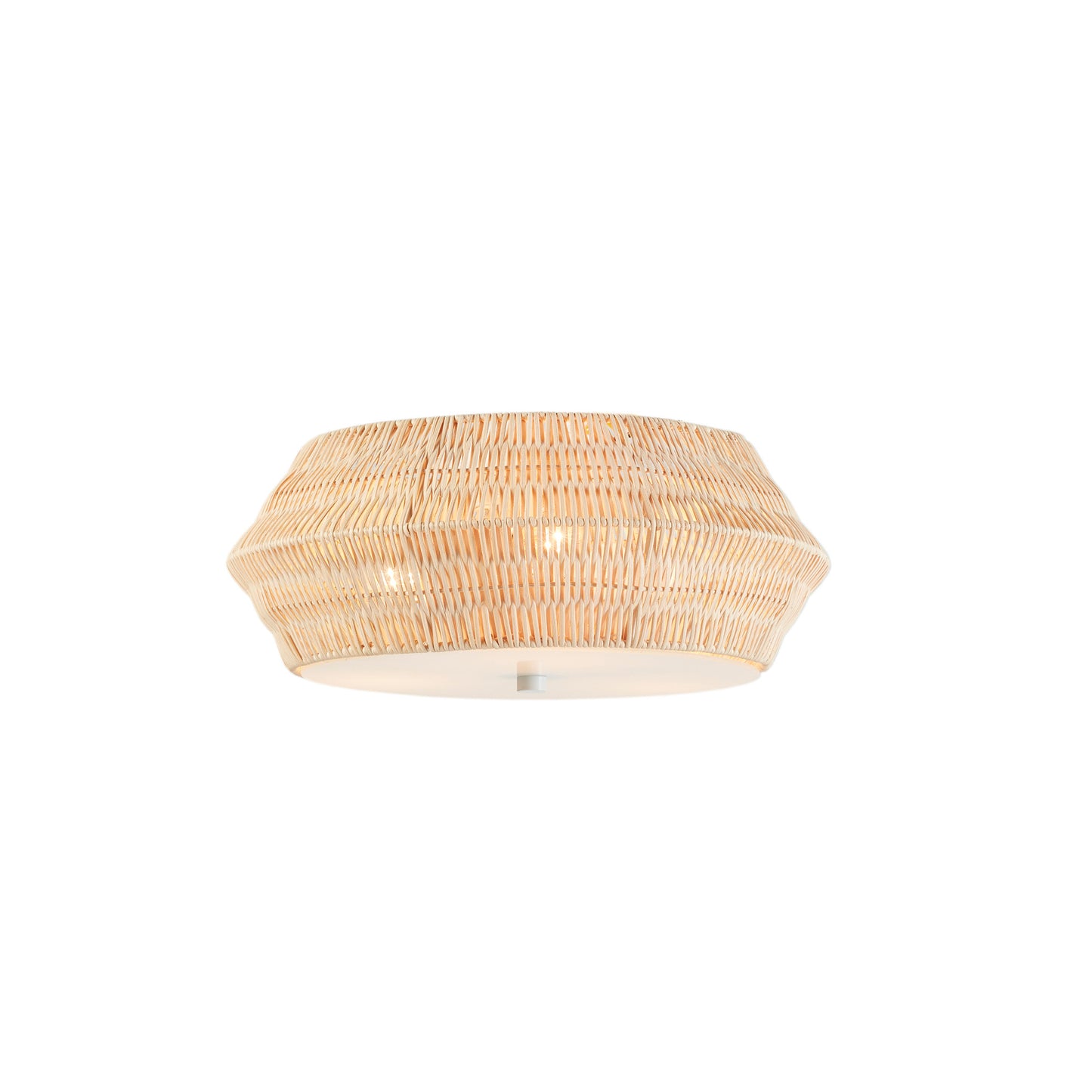 INK+IVY Boho Bamboo Flush Mount Ceiling Light