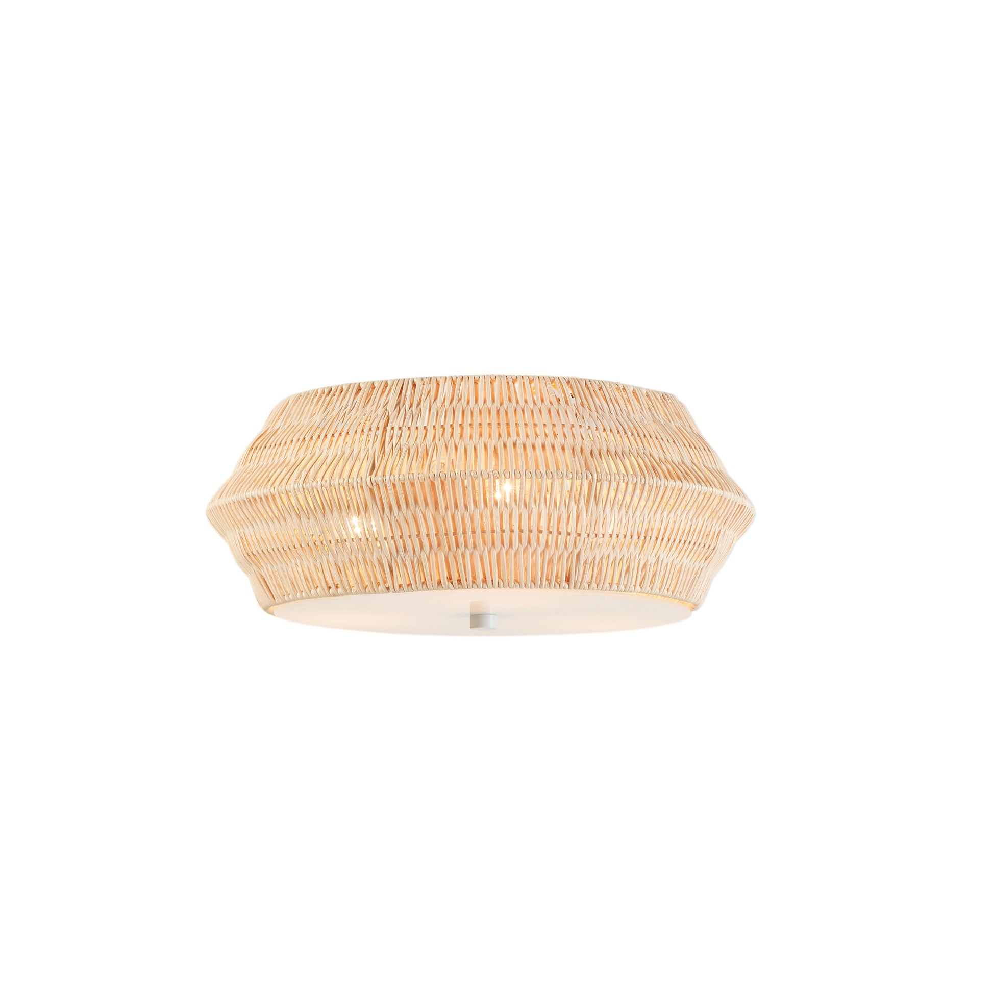 INK+IVY Boho Bamboo Flush Mount Ceiling Light