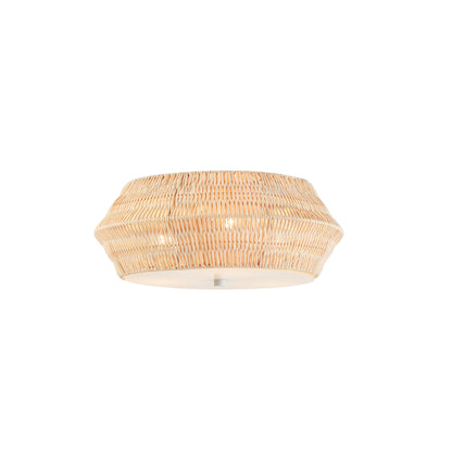 INK+IVY Boho Bamboo Flush Mount Ceiling Light