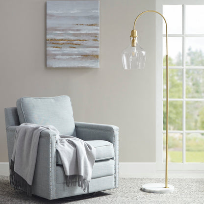 INK+IVY Arched Floor Lamp with Marble Base