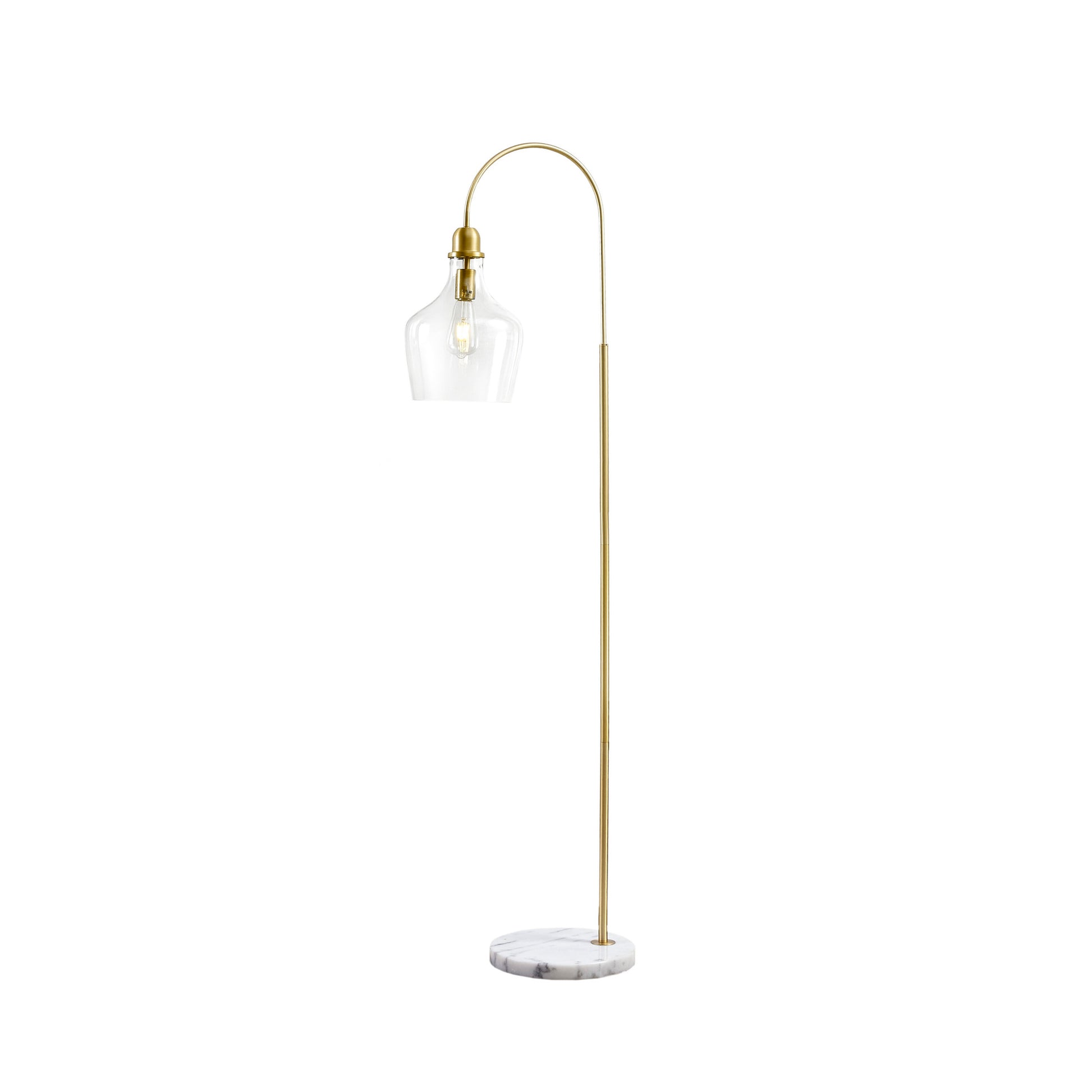 INK+IVY Arched Floor Lamp with Marble Base