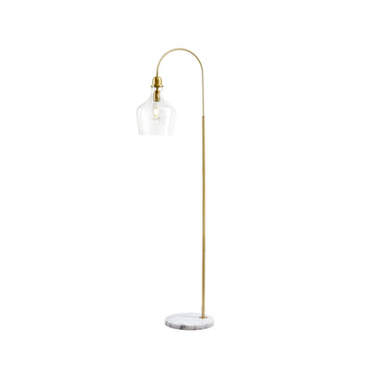 INK+IVY Arched Floor Lamp with Marble Base