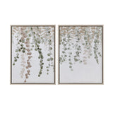 Botanical Waterfall Eucalyptus 2-Piece Framed Canvas Wall Decor Set
