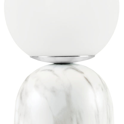 INK+IVY Frosted Glass Globe Resin Table Lamp